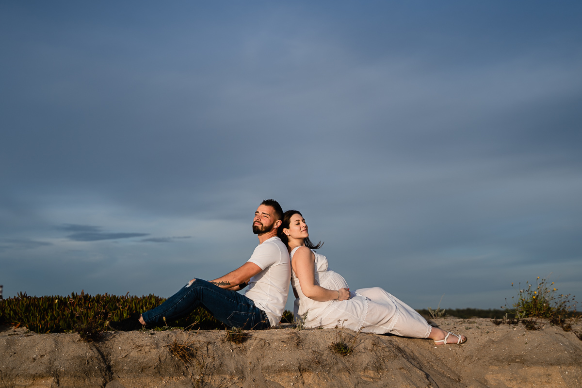 Sessão fotográfica na praia