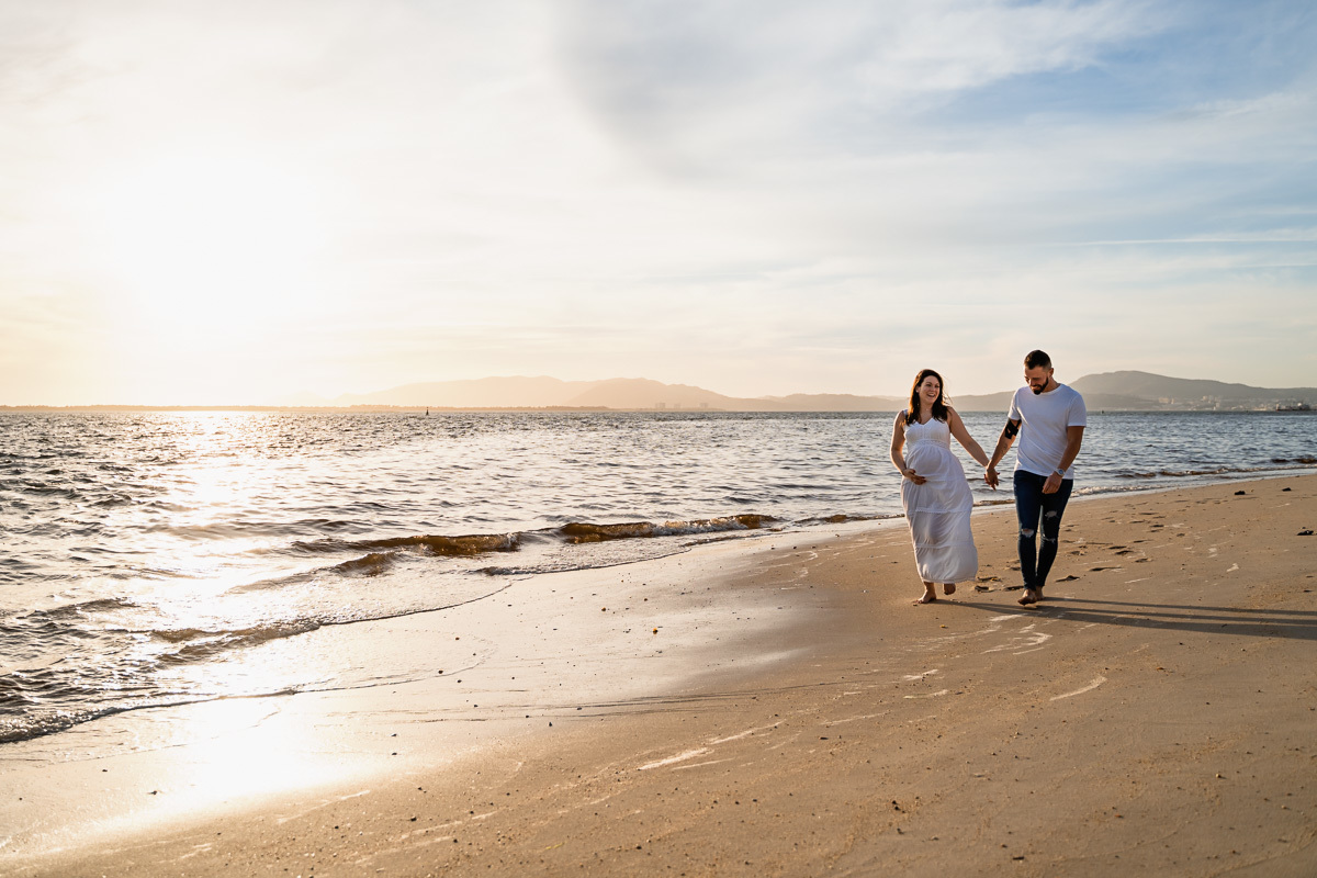Sessão fotográfica na praia