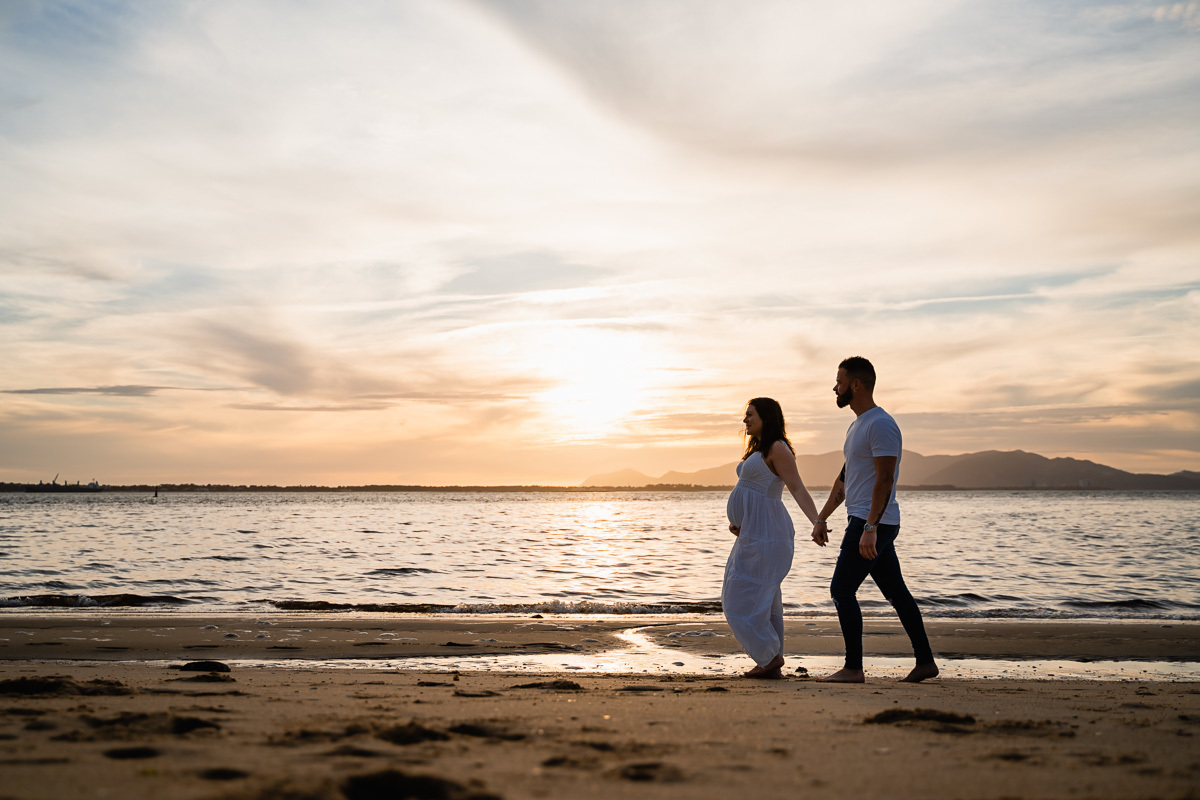 Sessão de Grávida na praia
