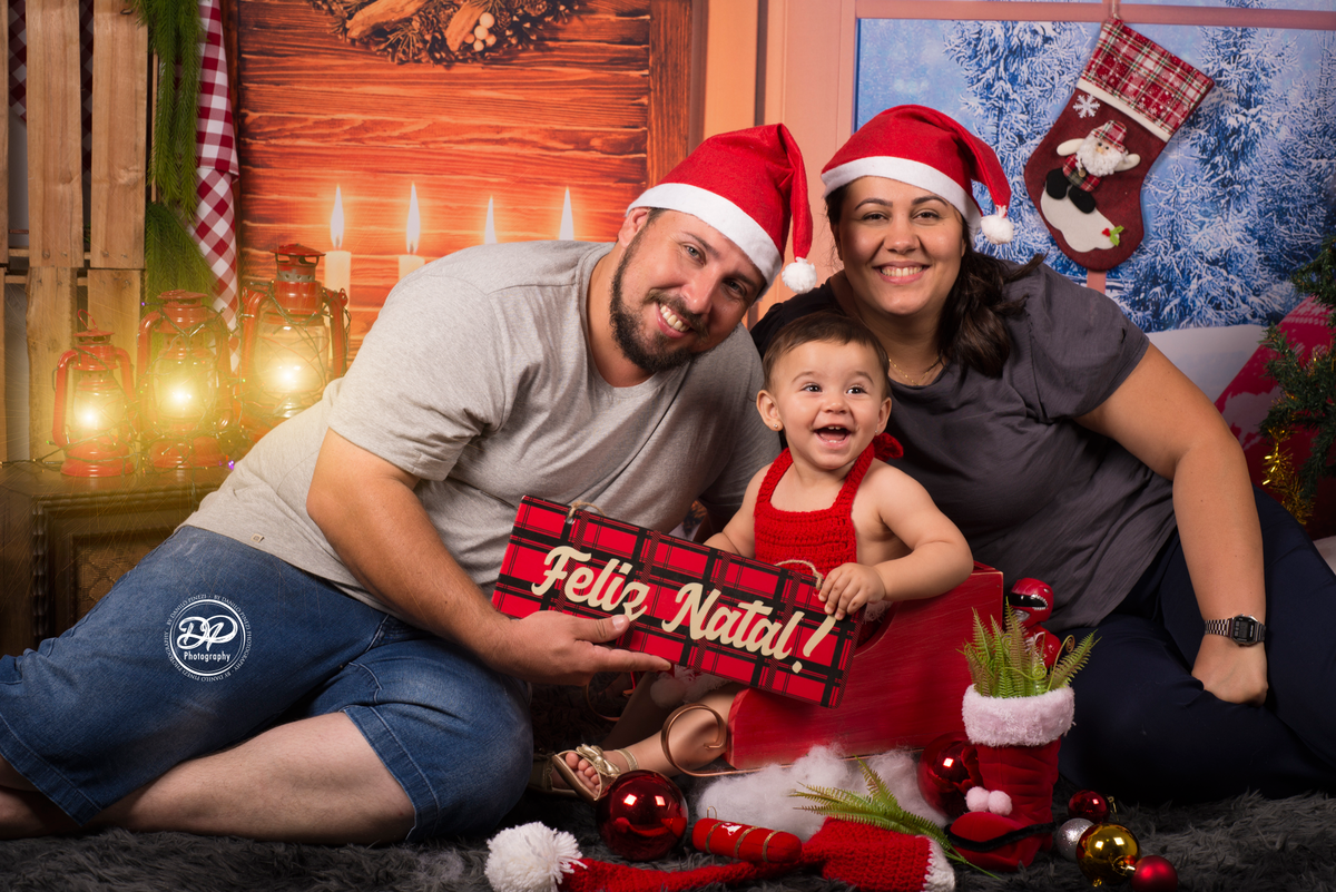 Ensaio Natalino de menina feito no Estúdio Danilo Pinezi Fotografia