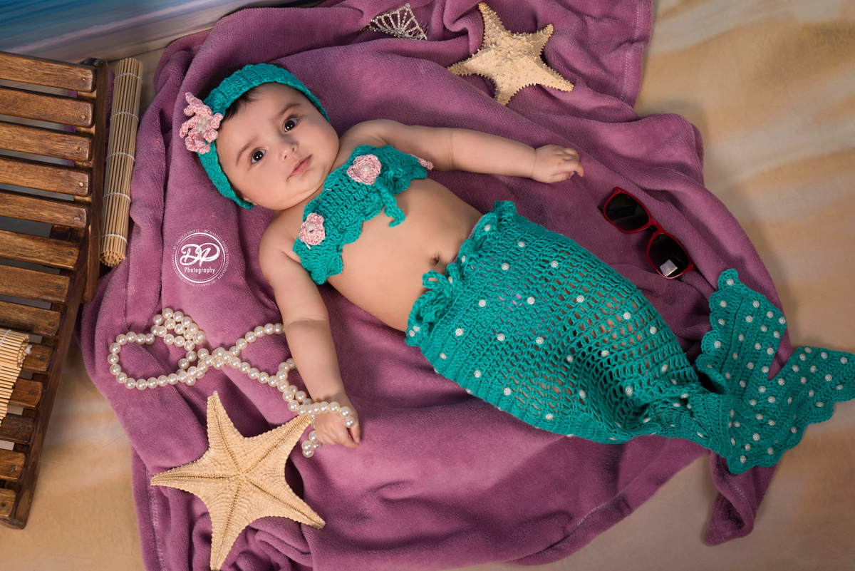 acompanhamento mensal, bebês, fotografia de bebês, fotógrafo de bebês, estúdio fotográfico bariri/jaú, danilo pinezi fotografia, bebê sereia na praia