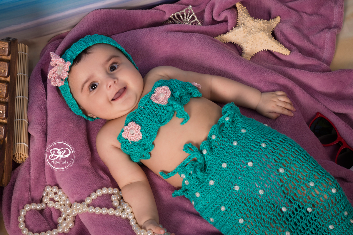 acompanhamento mensal, bebês, fotografia de bebês, fotógrafo de bebês, estúdio fotográfico bariri/jaú, danilo pinezi fotografia, bebê sereia na praia