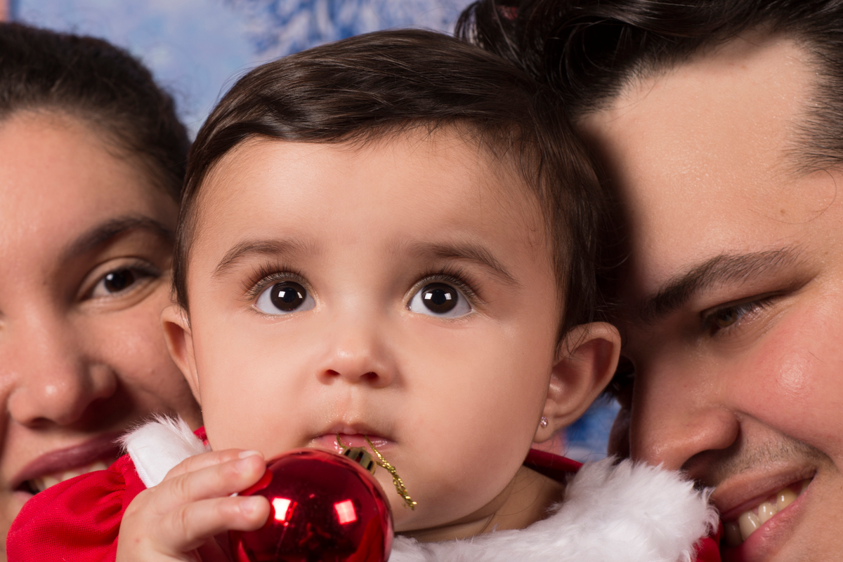 Sessão Natalina de menina em Estúdio, feita no estúdio Danilo Pinezi Fotografia em Bariri/SP