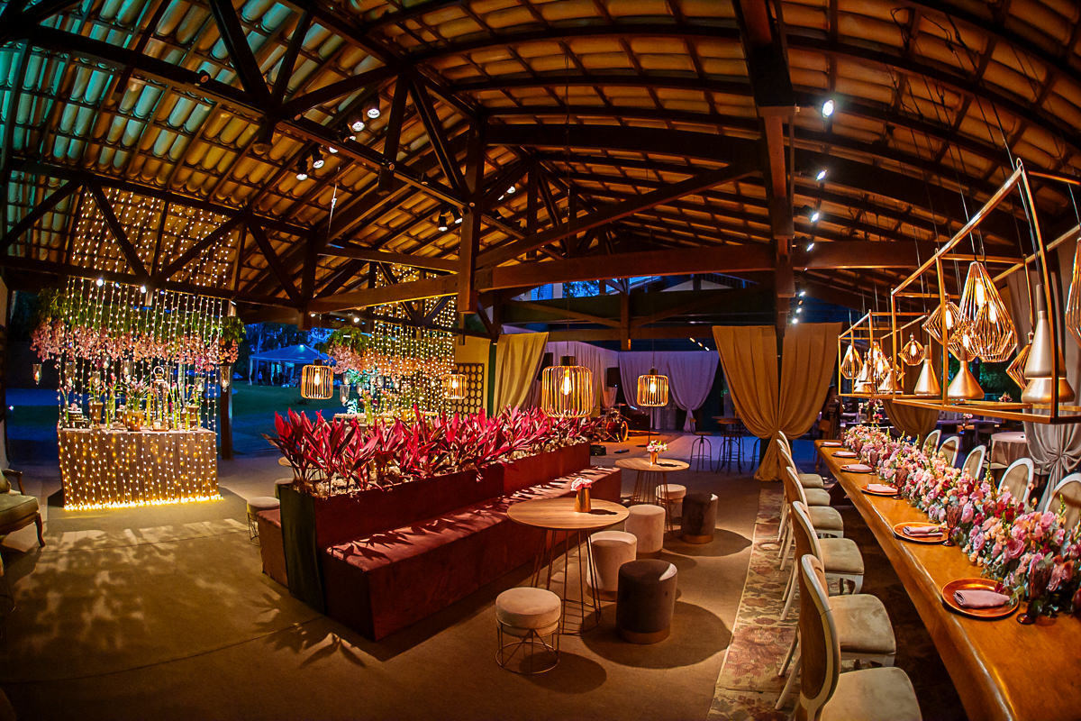 decoração do local do casamento