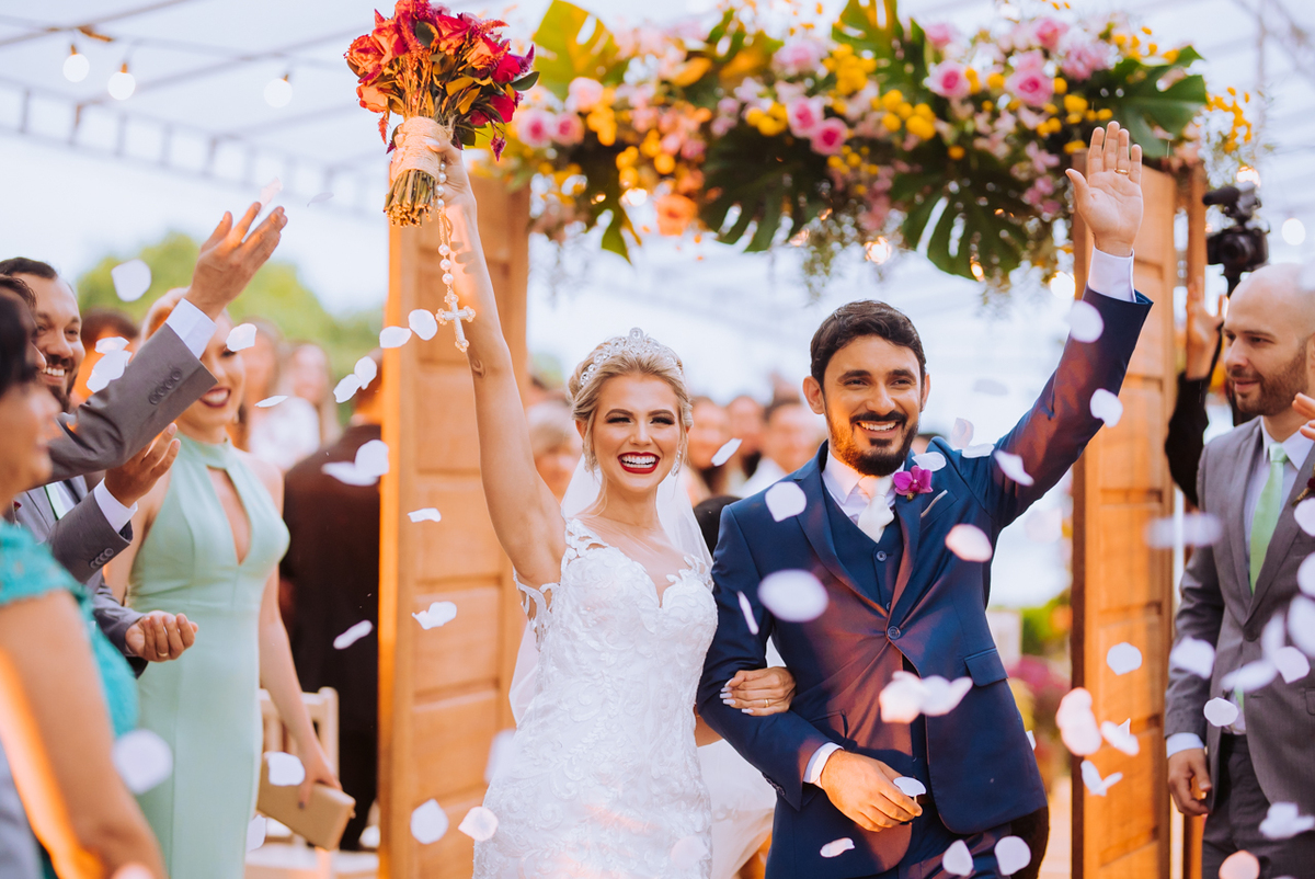 comemoração após a cerimônia