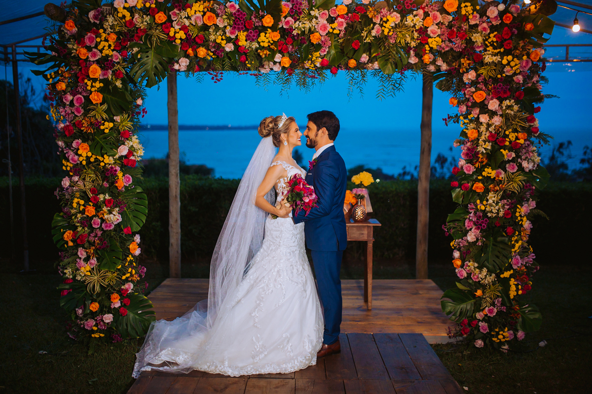 foto protocolar dos noivos