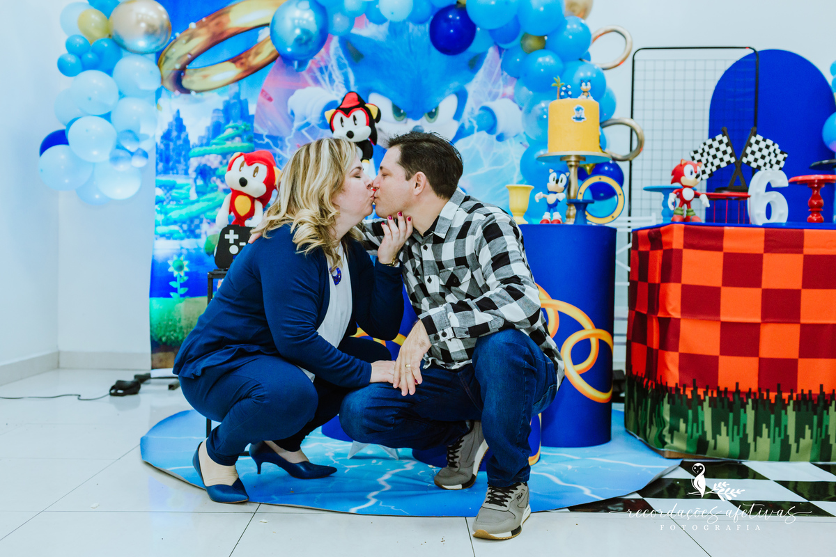 Aniversário Infantil com Tema Sonic Realizado no Espaço Play Buffet em Osasco
