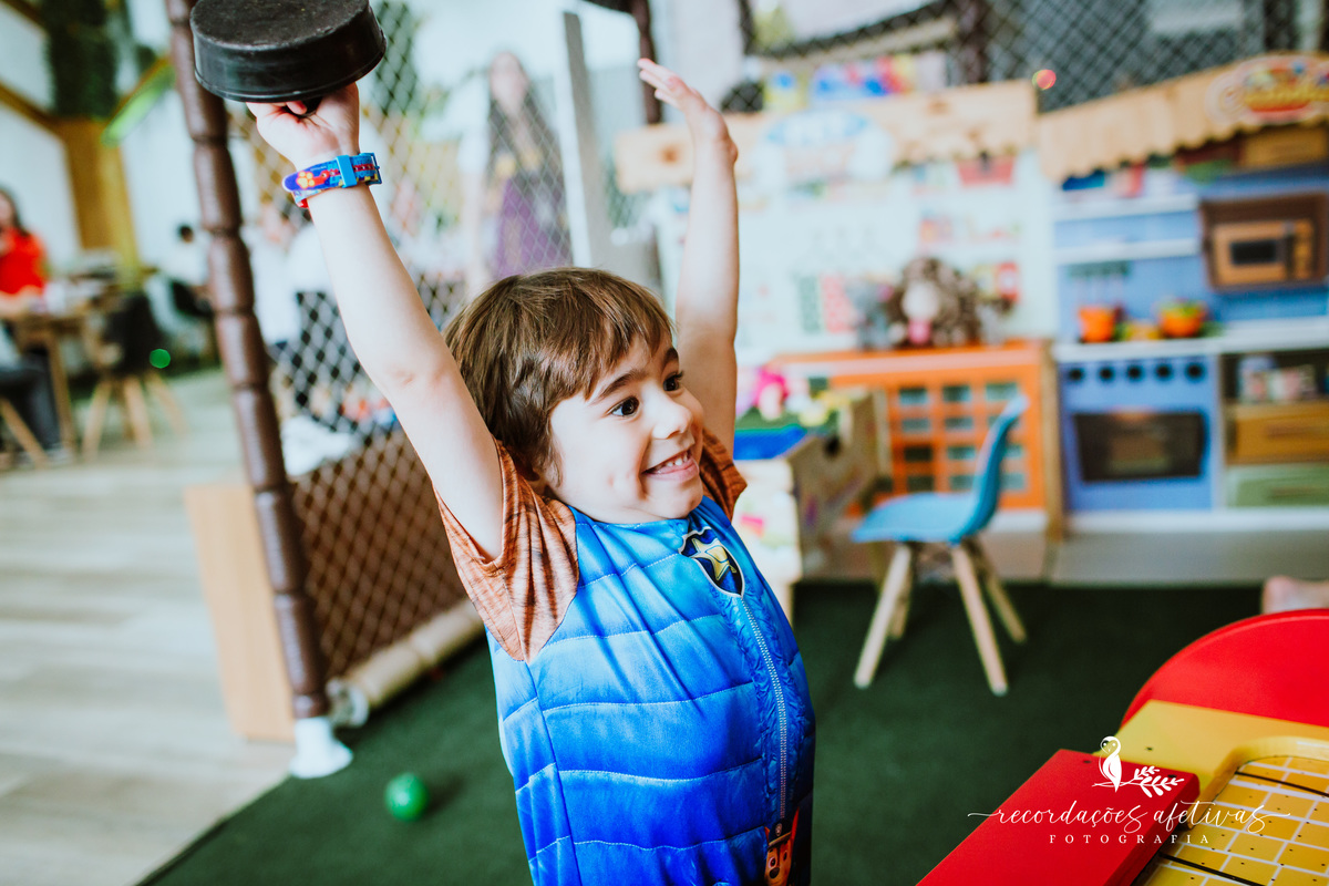 Aniversário Infantil com Tema Patrulha Canina realizado no Buffet Viva São Roque