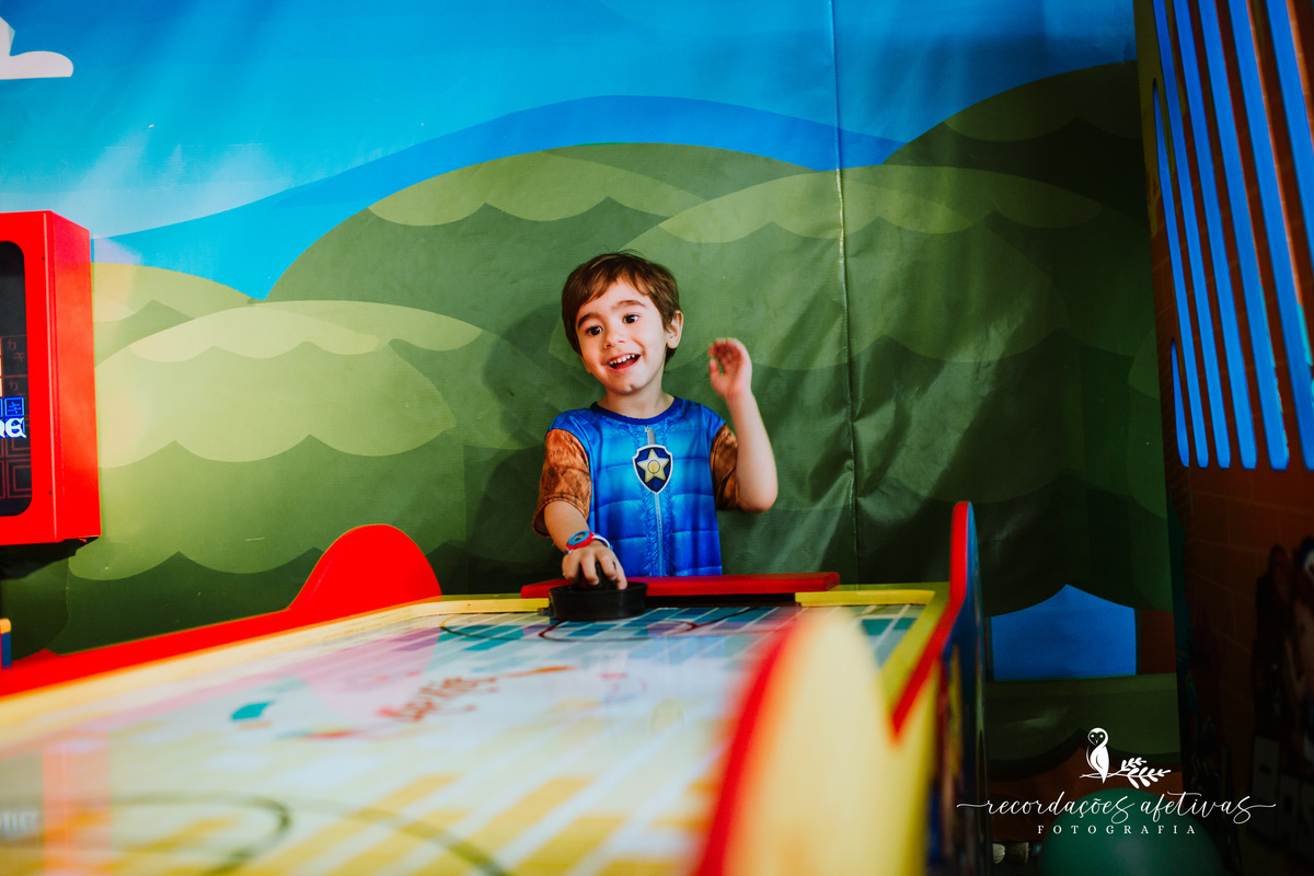 Aniversário Infantil com Tema Patrulha Canina realizado no Buffet Viva São Roque