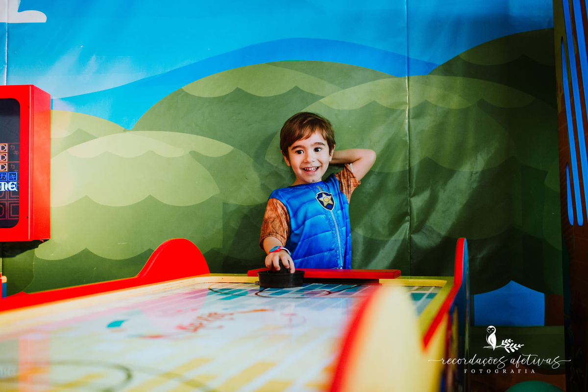 Aniversário Infantil com Tema Patrulha Canina realizado no Buffet Viva São Roque