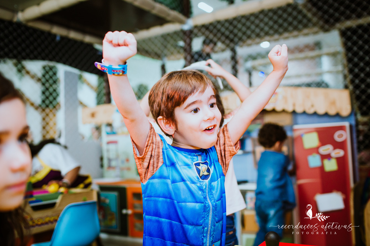 Aniversário Infantil com Tema Patrulha Canina realizado no Buffet Viva São Roque