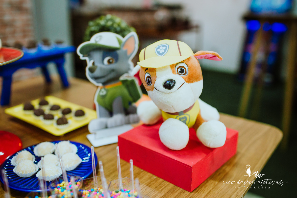 Aniversário Infantil com Tema Patrulha Canina realizado no Buffet Viva São Roque