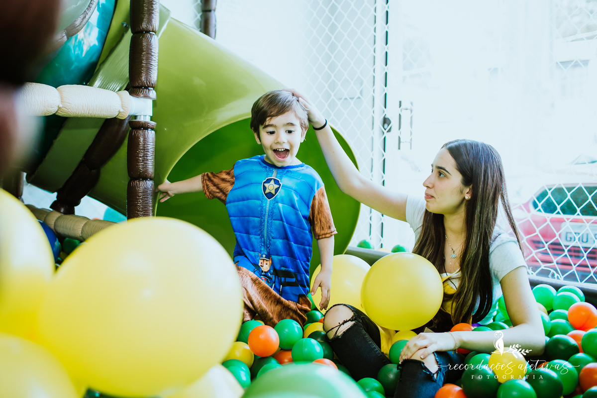 Aniversário Infantil com Tema Patrulha Canina realizado no Buffet Viva São Roque