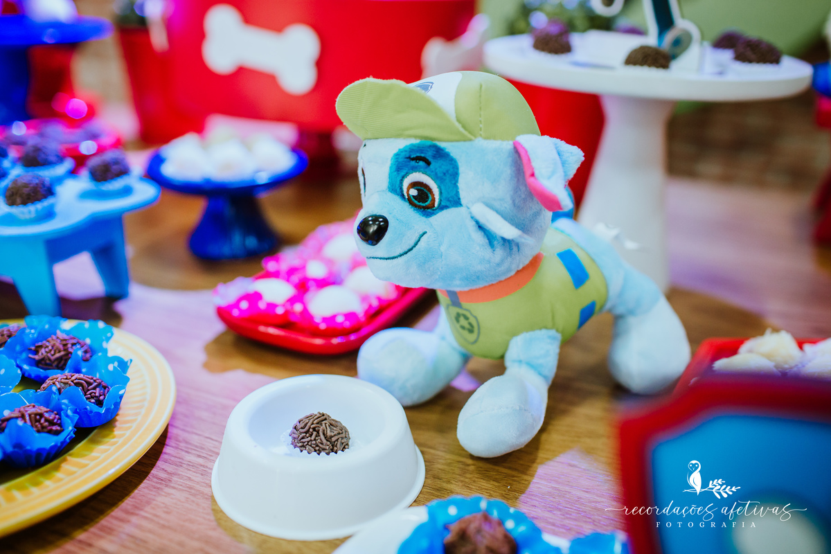 Aniversário Infantil com Tema Patrulha Canina realizado no Buffet Viva São Roque