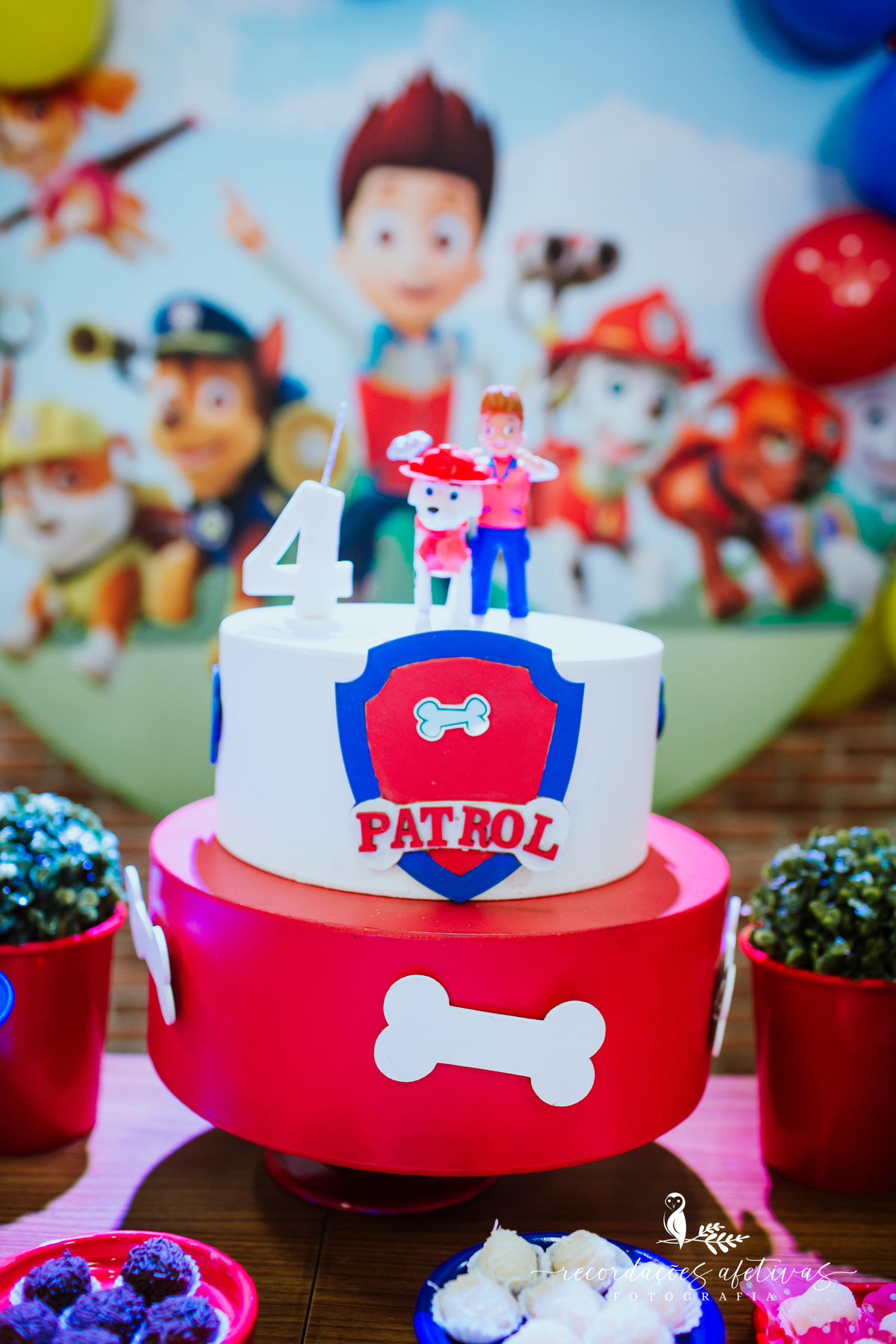 Aniversário Infantil com Tema Patrulha Canina realizado no Buffet Viva São Roque