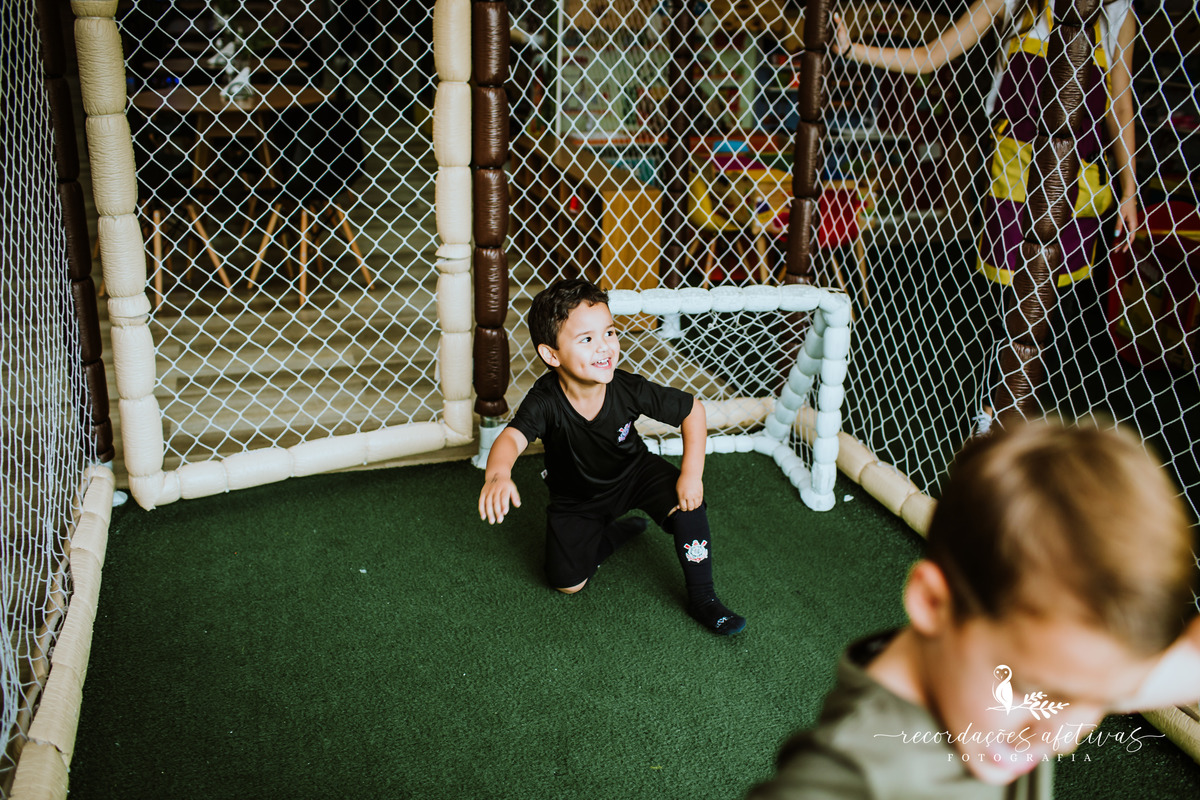 AAniversário Infantil com Tema Corinthians, realizado no Buffet Viva São Roque - SP