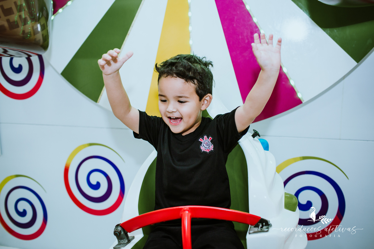 Aniversário Infantil com Tema Corinthians, realizado no Buffet Viva São Roque - SP
