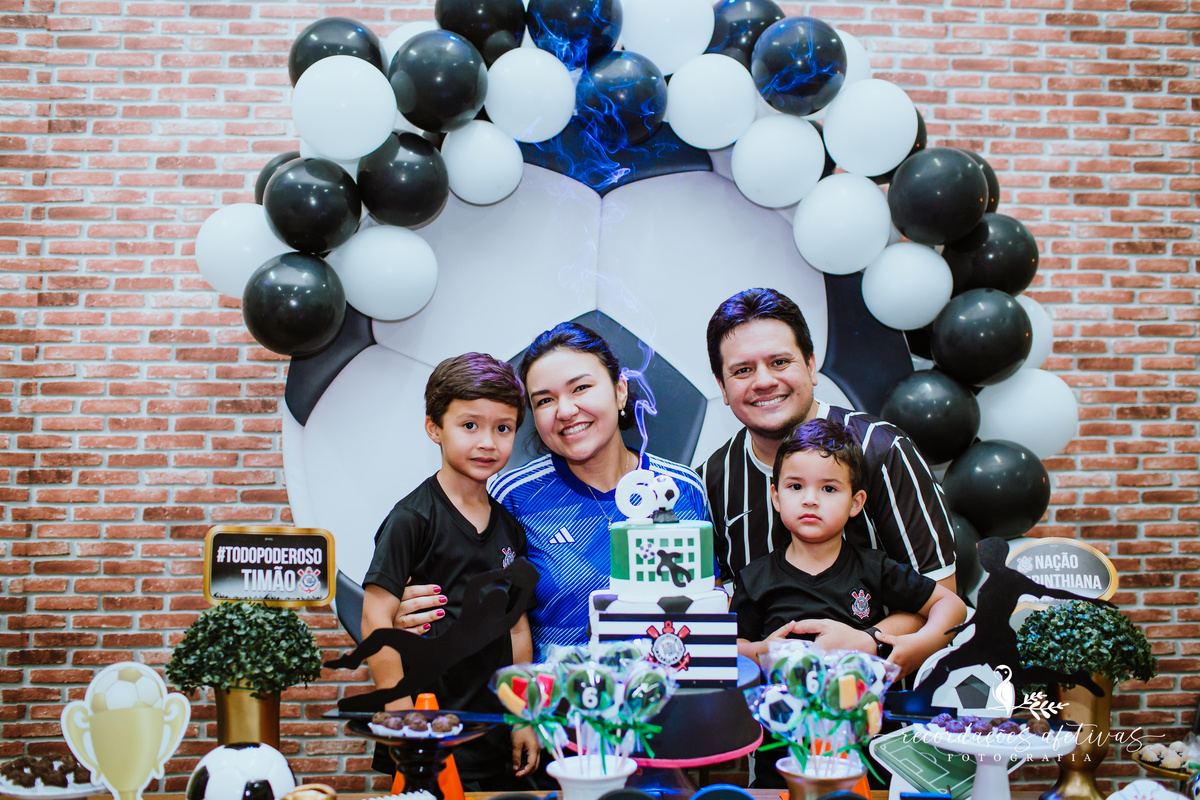 Aniversário Infantil com Tema Corinthians, realizado no Buffet Viva São Roque - SP
