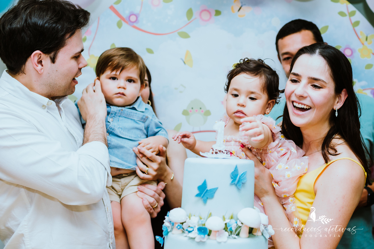 Aniversário de 1 Aninho com Tema Jardim Encantado realizado no Buffet Espaço Auê, em Santana, SP