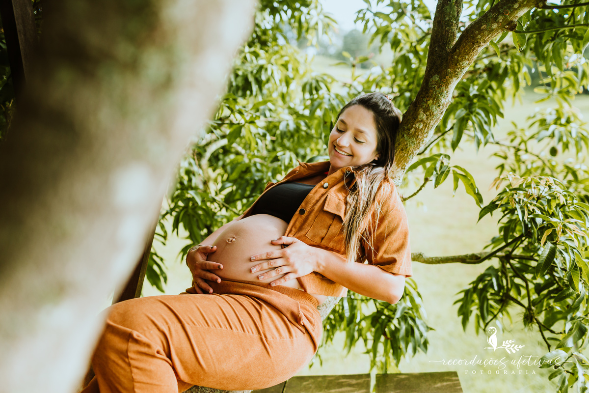 Ensaio Gestante com Animais realizado em São Roque - SP