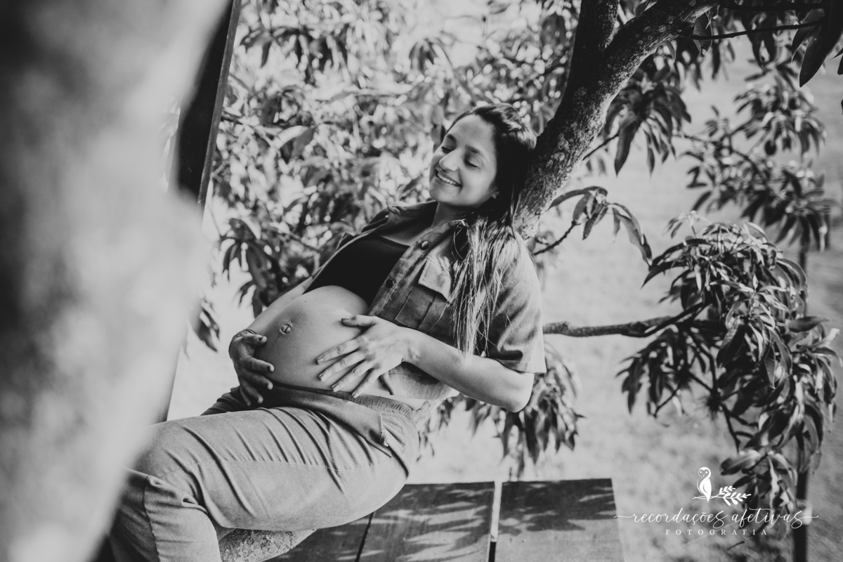 Ensaio Gestante com Animais realizado em São Roque - SP