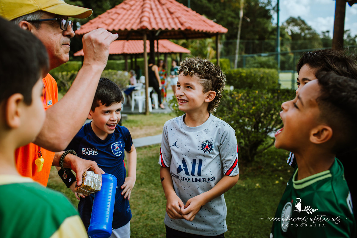 Aniversário de Menino com Tema Champion League realizado na Afresp em Osasco - SP