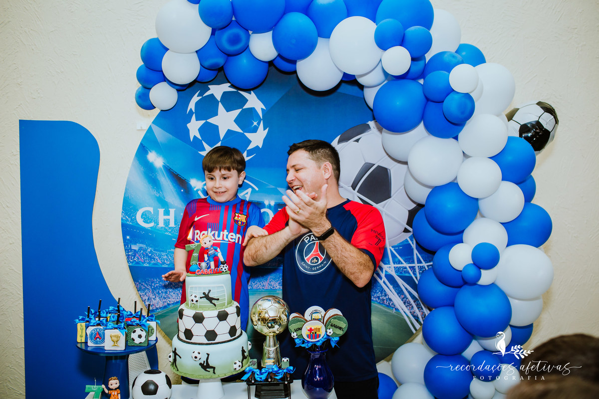 Aniversário de Menino com Tema Champion League realizado na Afresp em Osasco - SP