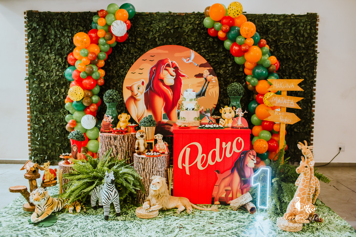 Aniversário Infantil com Tema O Rei Leão, realizado no Buffet No Meio do Mato em Itu - SP