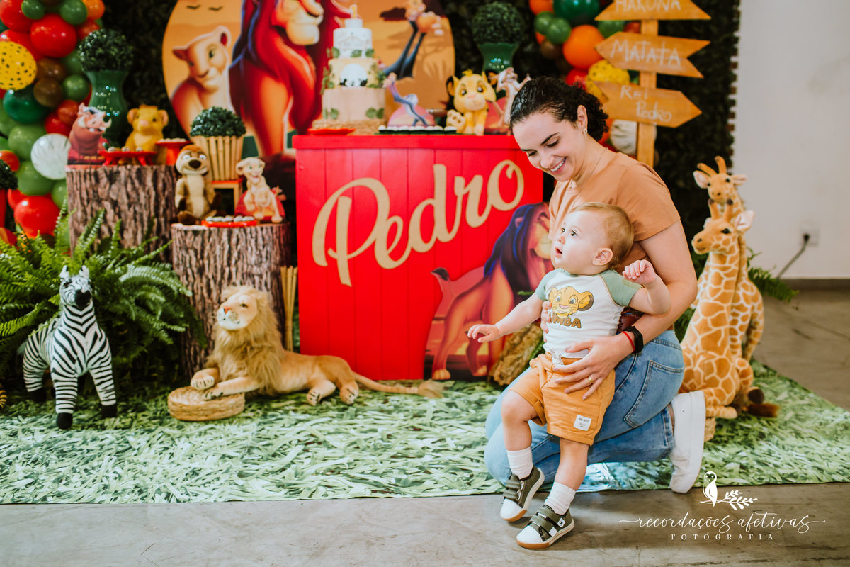 Aniversário Infantil com Tema O Rei Leão, realizado no Buffet No Meio do Mato em Itu - SP