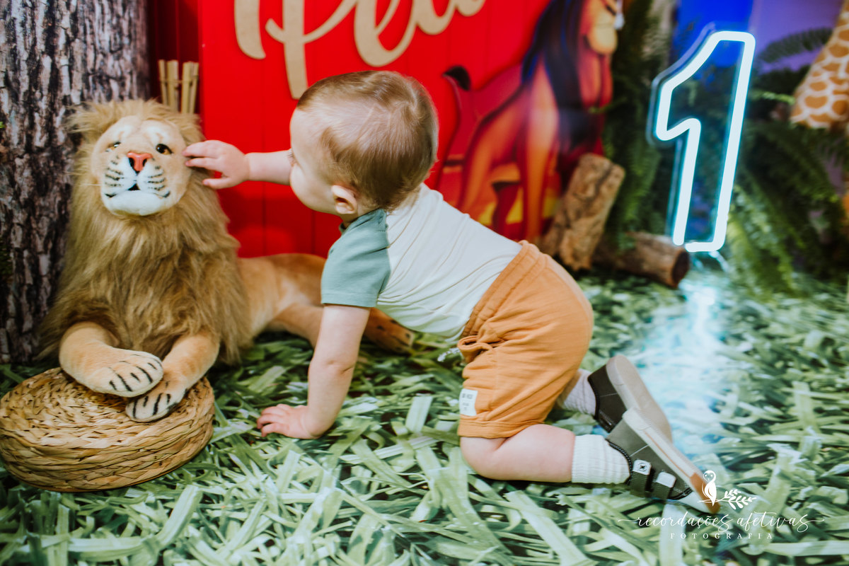 Aniversário Infantil com Tema O Rei Leão, realizado no Buffet No Meio do Mato em Itu - SP