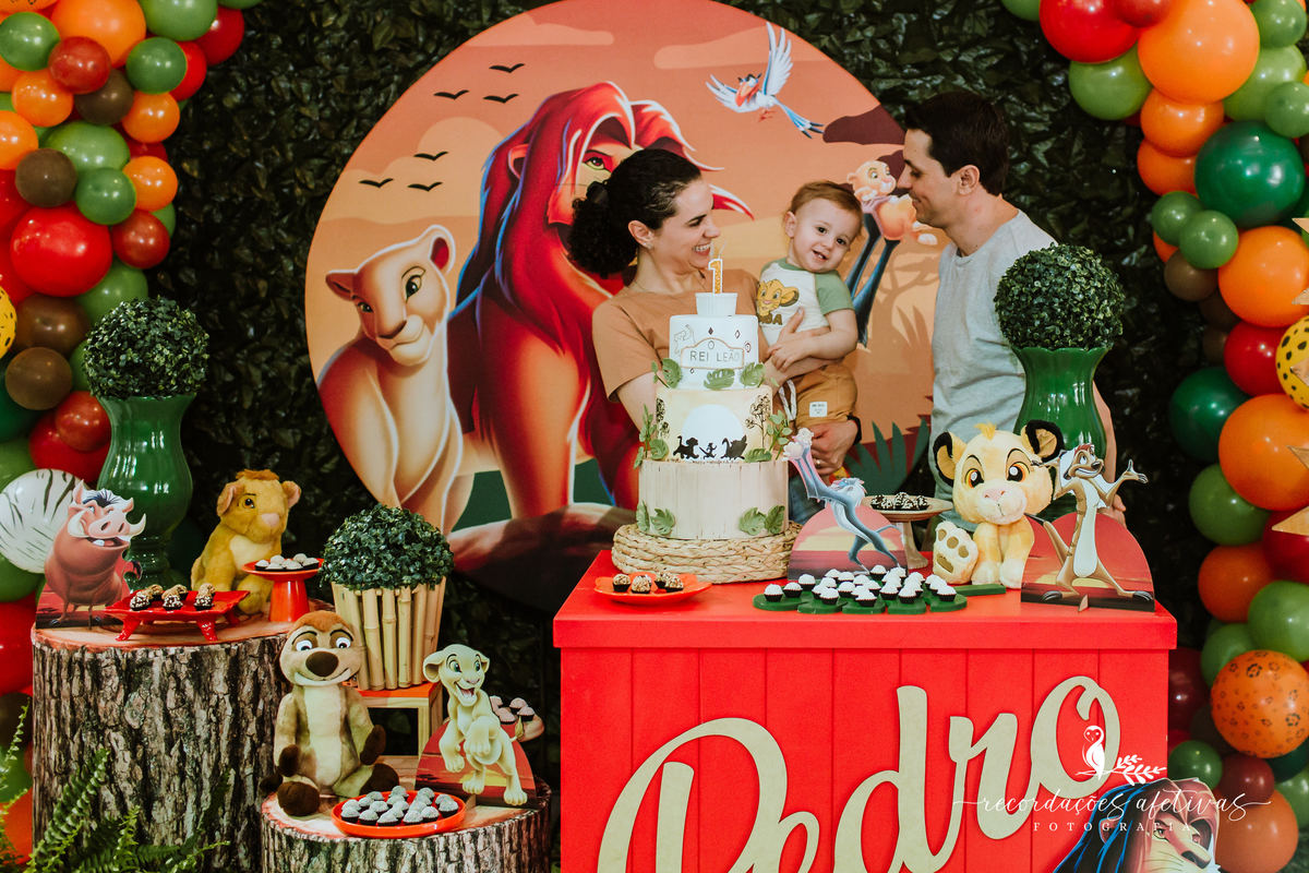 Aniversário Infantil com Tema O Rei Leão, realizado no Buffet No Meio do Mato em Itu - SP