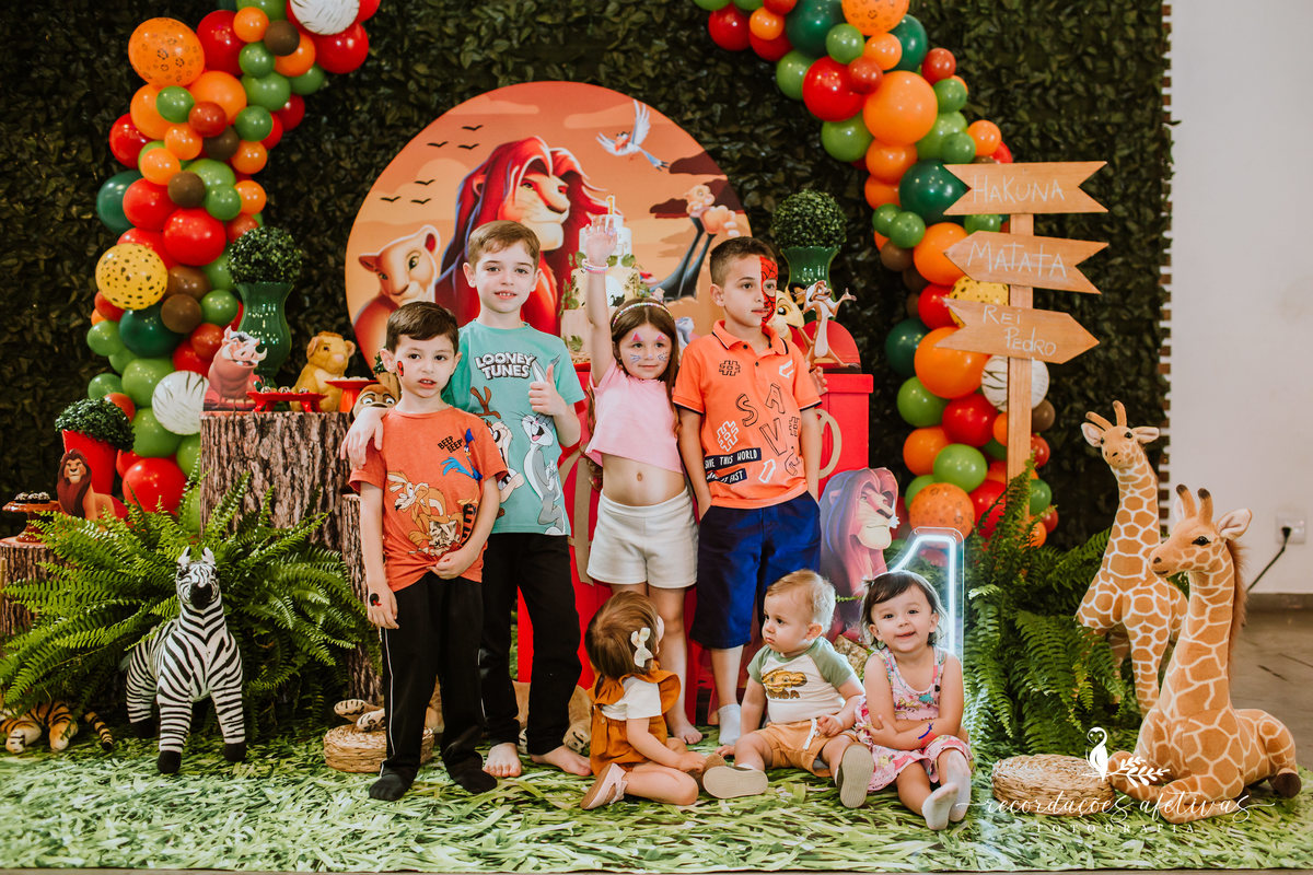 Aniversário Infantil com Tema O Rei Leão, realizado no Buffet No Meio do Mato em Itu - SP