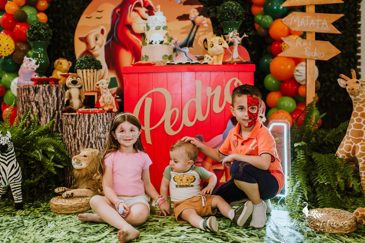 Aniversário Infantil com Tema O Rei Leão, realizado no Buffet No Meio do Mato em Itu - SP