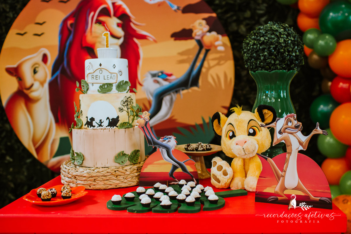 Aniversário Infantil com Tema O Rei Leão, realizado no Buffet No Meio do Mato em Itu - SP