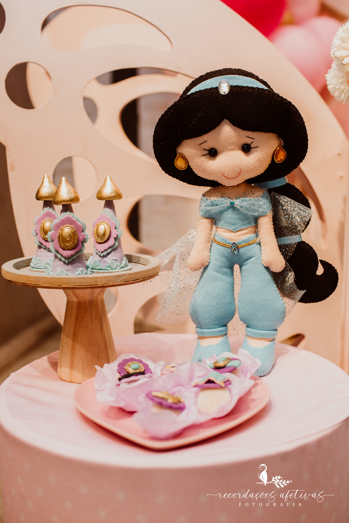 Aniversário de menina com tema Princesas Disney realizado no Buffet Festaria em SP