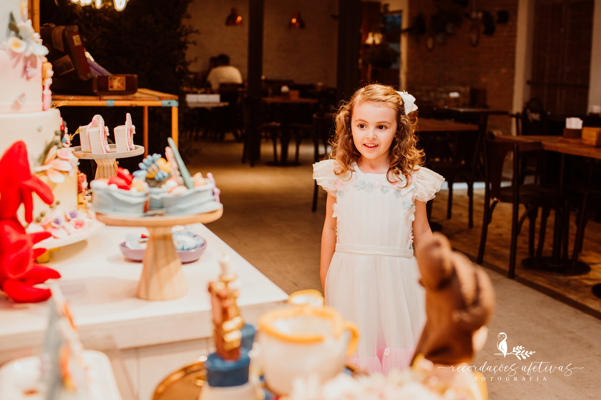 Aniversário de menina com tema Princesas Disney realizado no Buffet Festaria em SP