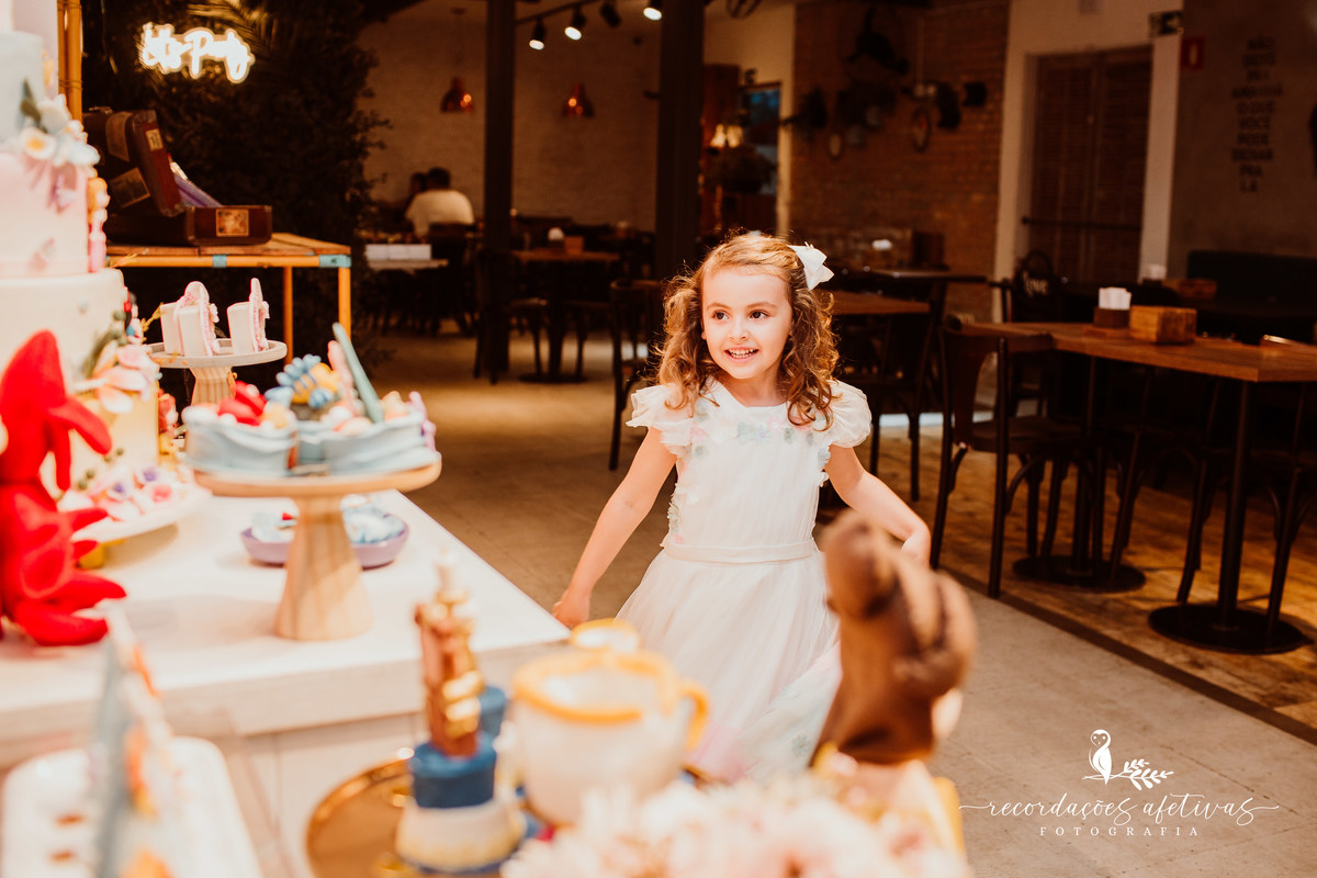 Aniversário de menina com tema Princesas Disney realizado no Buffet Festaria em SP