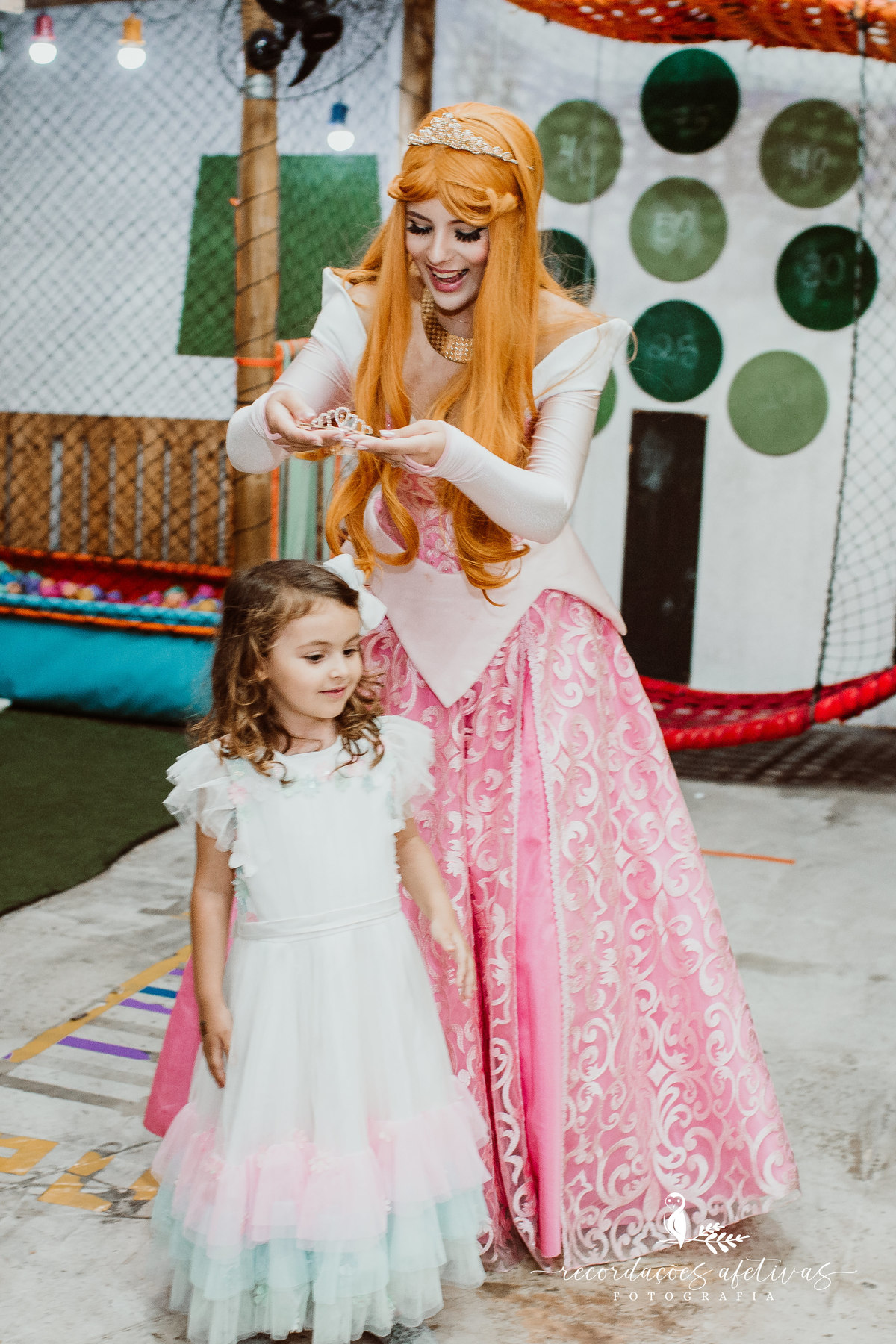 Aniversário de menina com tema Princesas Disney realizado no Buffet Festaria em SP