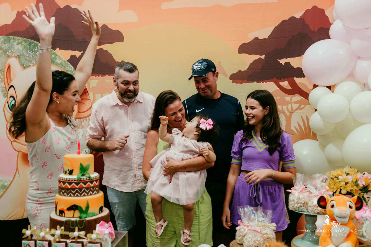 Aniversário 1 Aninho com tema O Rei Leão realizado no Buffet Aquarela Park em Sorocaba - SP