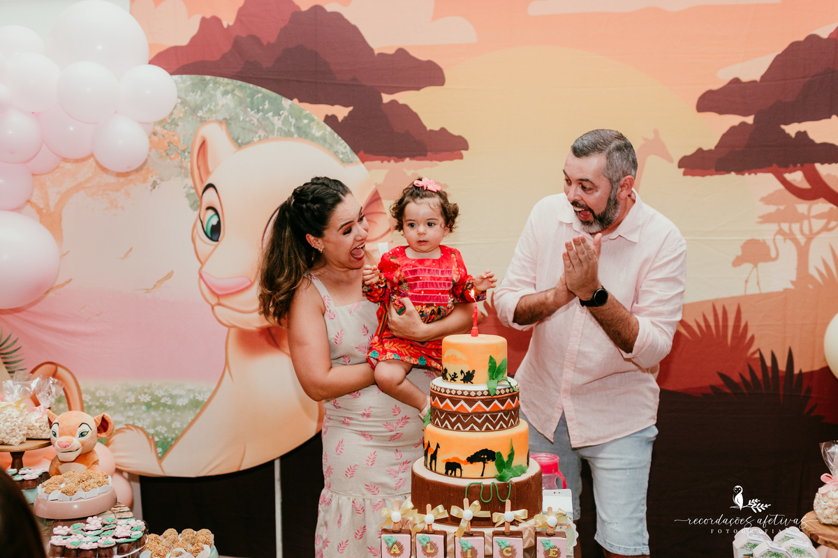 Aniversário 1 Aninho com tema O Rei Leão realizado no Buffet Aquarela Park em Sorocaba - SP