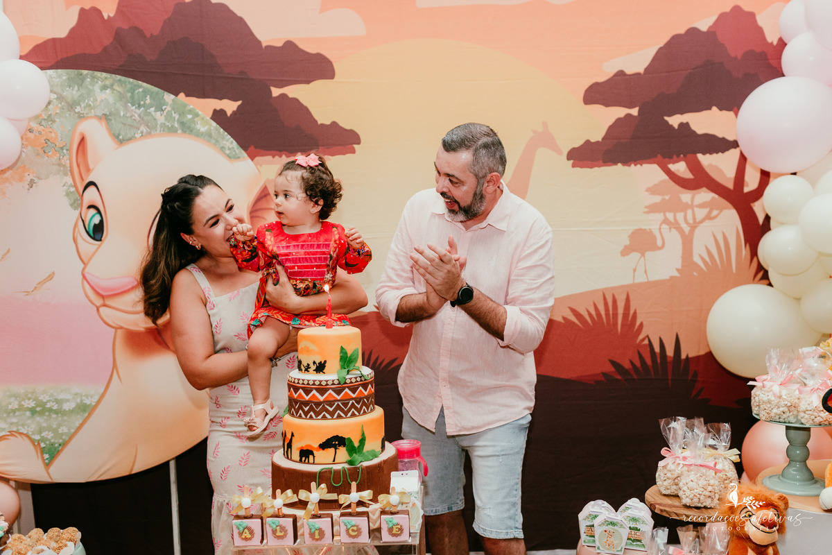 Aniversário 1 Aninho com tema O Rei Leão realizado no Buffet Aquarela Park em Sorocaba - SP