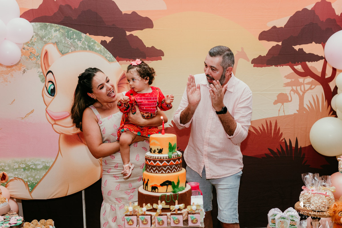 Aniversário 1 Aninho com tema O Rei Leão realizado no Buffet Aquarela Park em Sorocaba - SP