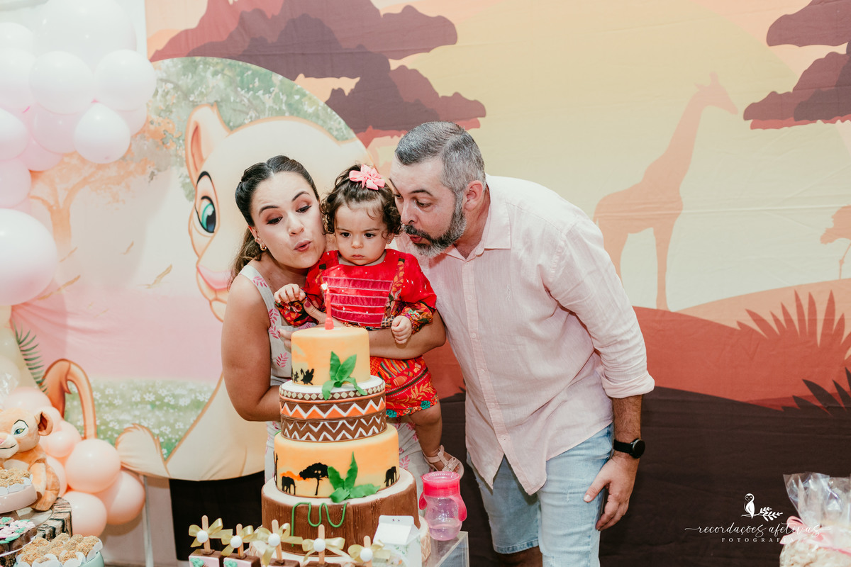 Aniversário 1 Aninho com tema O Rei Leão realizado no Buffet Aquarela Park em Sorocaba - SP