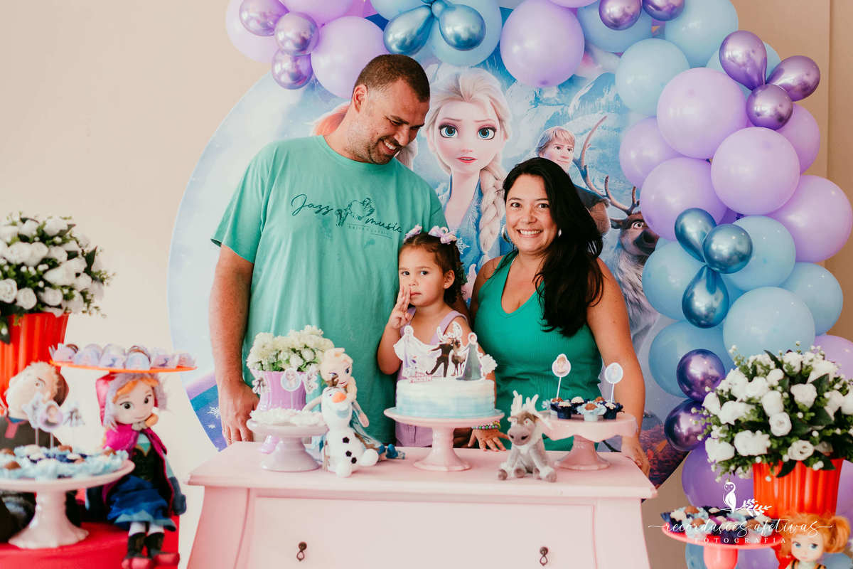 Aniversário Infantil com Tema Frozen realizado em São Roque - SP