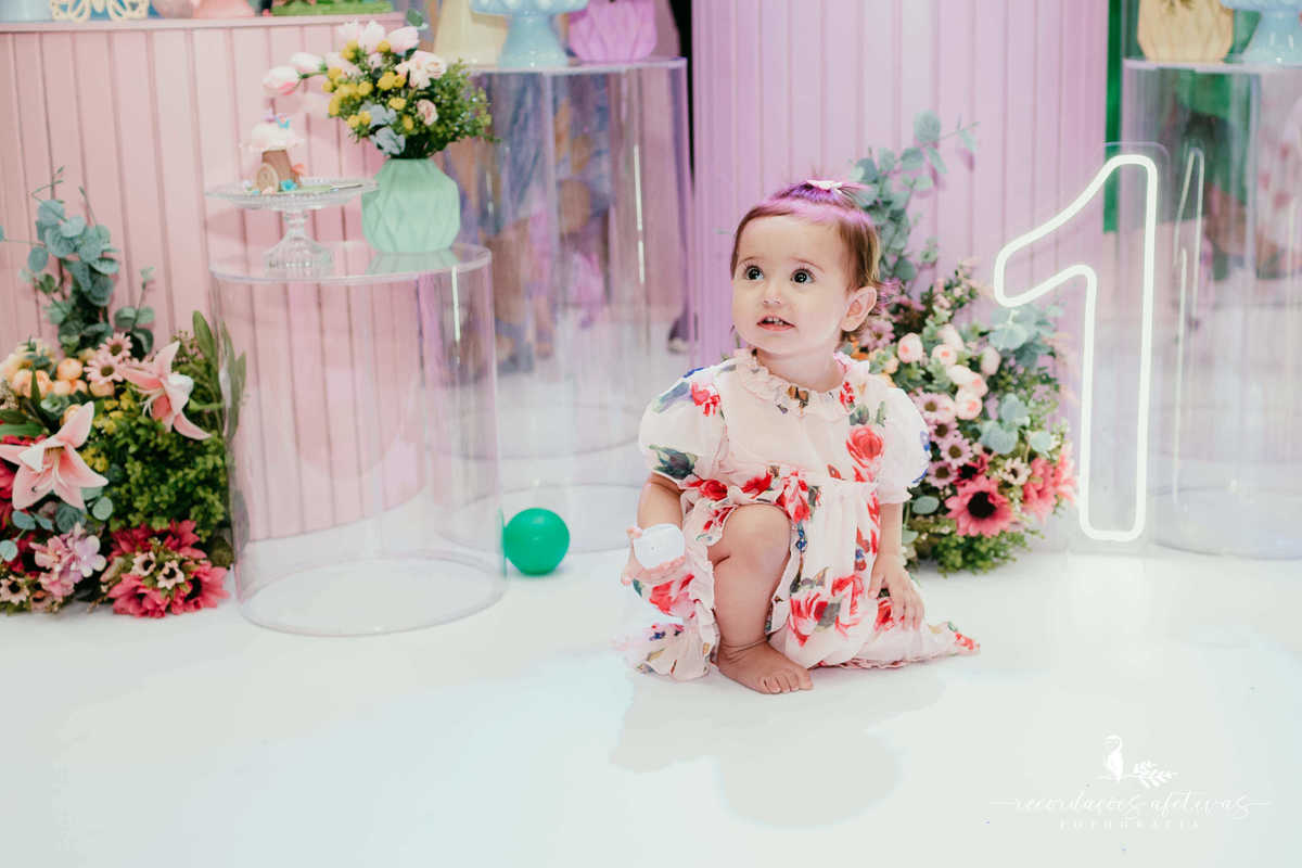 Aniversário 1 Aninho com Tema Jardim Encantado, realizado no Buffet Viva São Roque - SP