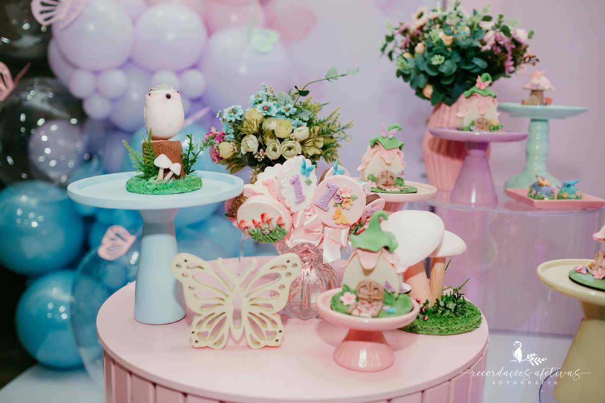 Aniversário 1 Aninho com Tema Jardim Encantado, realizado no Buffet Viva São Roque - SP