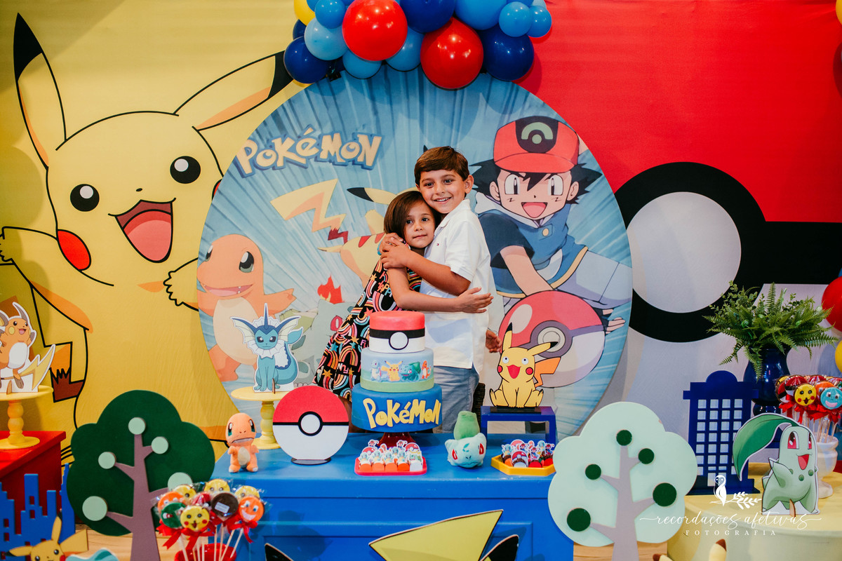 Aniversário de Menino com Tema Pokemon realizado no Buffet no Meio do Mato, em Itu - SP