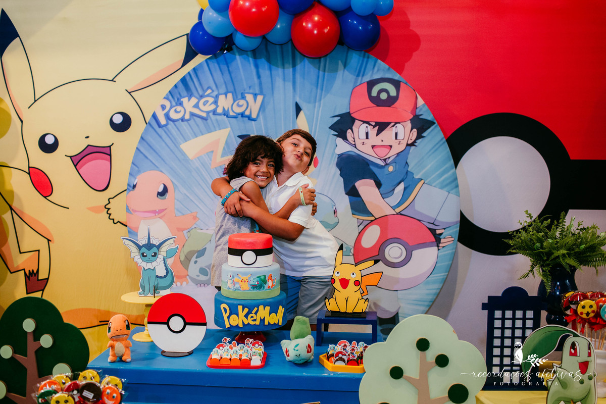 Aniversário de Menino com Tema Pokemon realizado no Buffet no Meio do Mato, em Itu - SP