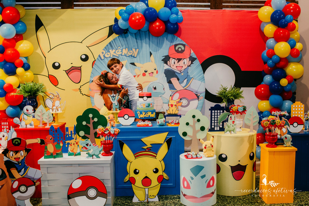 Aniversário de Menino com Tema Pokemon realizado no Buffet no Meio do Mato, em Itu - SP