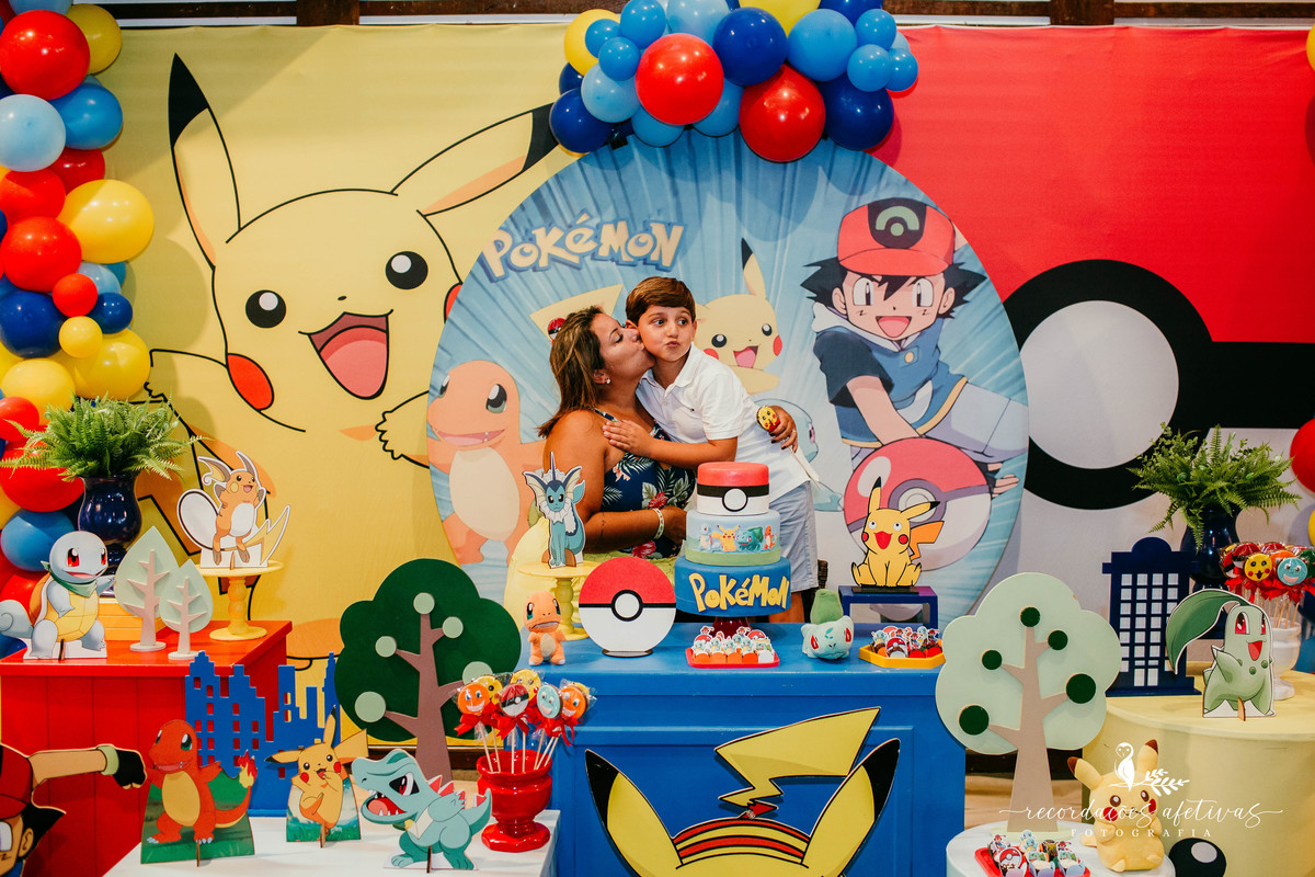 Aniversário de Menino com Tema Pokemon realizado no Buffet no Meio do Mato, em Itu - SP